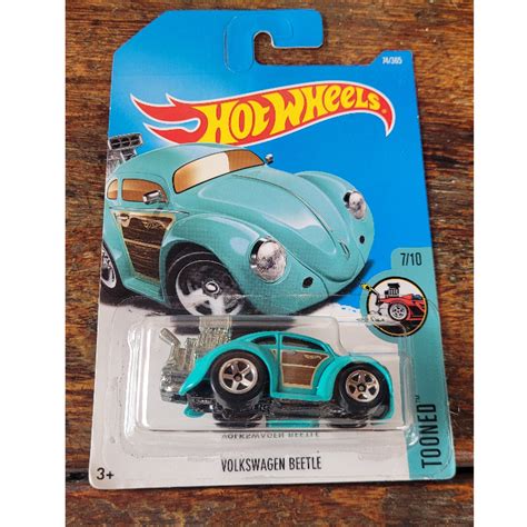 Hot Wheels Volkswagen Beetle Fusca Azul Tooned Lacrado Main Line Shopee Brasil
