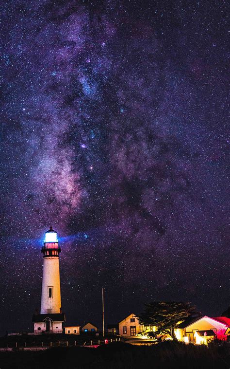 Milky Way Over The Lighthouse This Picture Was Ta Milky Way Over