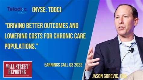 Teladoc Health Nyse Tdoc Ceo Jason Gorevic Earnings Call Discussion