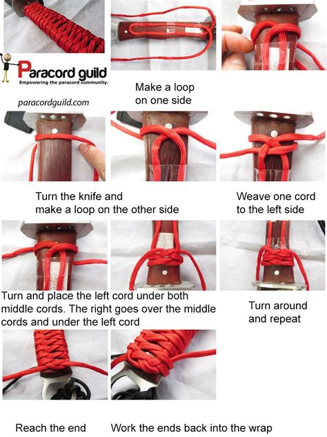 How To Make A Paracord Knife Wrap Paracord Guild Paracord Knife