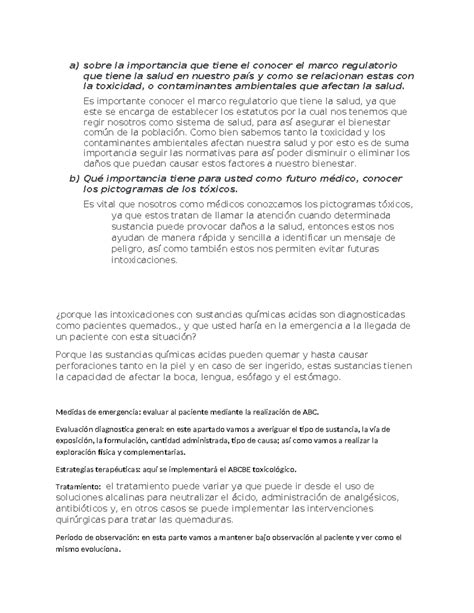 Foros de lab toxico - ana herrera plaza - a) sobre la importancia que