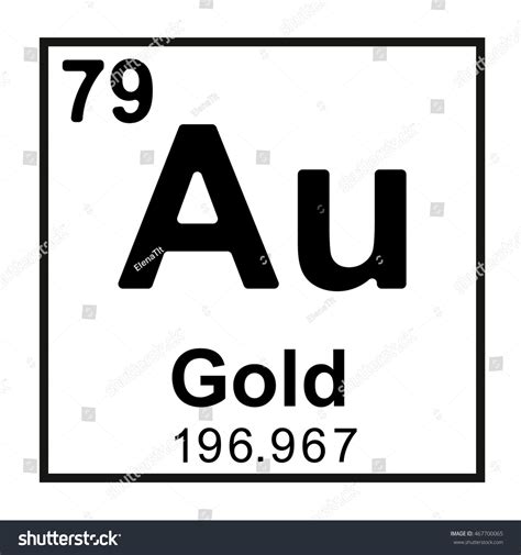 Periodic Table Element Gold 库存矢量图免版税467700065 Shutterstock