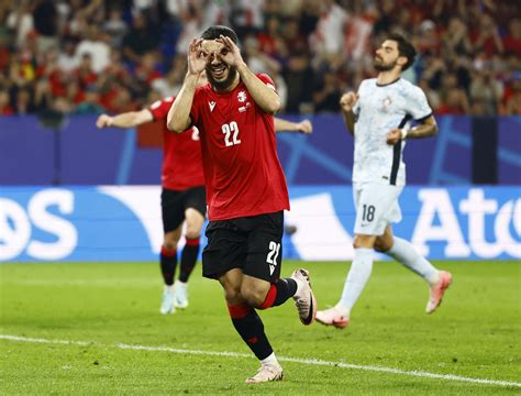 Newcomers Georgia stage historic Euro shock by beating Portugal 2-0 ...