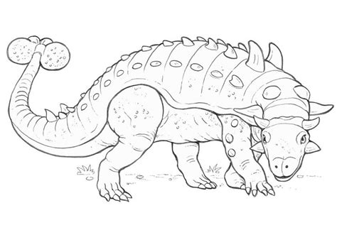 Euoplocephalus Coloring Pages Pdf Free Printable Coloringfolder