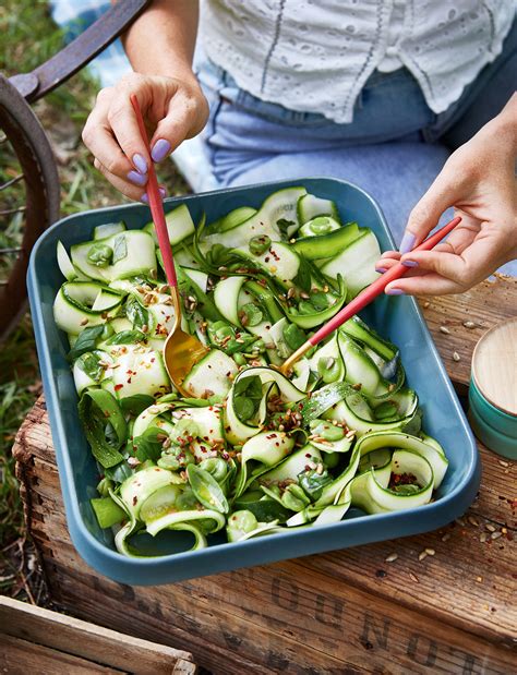 Courgette Broad Bean Salad Recipe Sainsbury`s Magazine