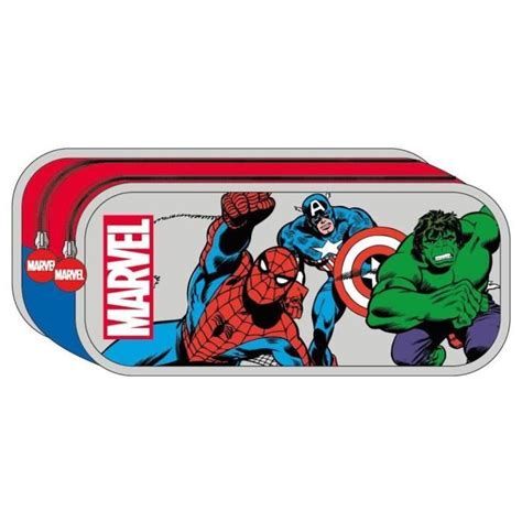 Trousse Hulk Captain Spiderman Avengers Double Cm Rouge