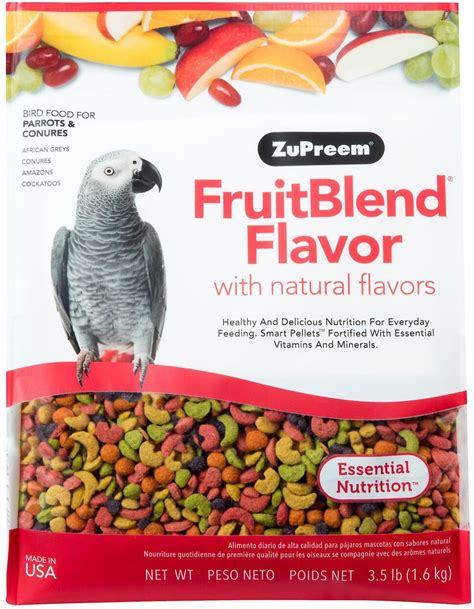 Zupreem Fruitblend With Natural Fruit Flavors Parrot Conure Bird Food