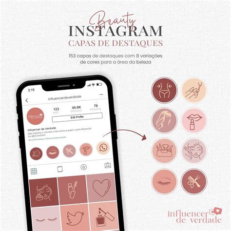 153 CAPAS DE DESTAQUES INSTAGRAM PARA ESTÉTICA no Elo7 Influencer de