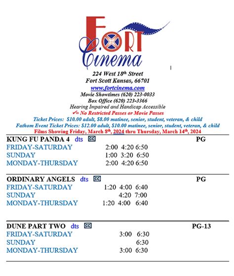 This Weeks Showtimes | Fort Cinema