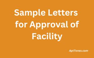 Sample Letters For Approval Of Facility Apt Tones