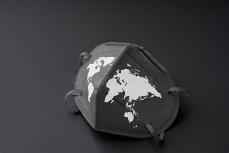 The Surgery Mask With World Map Icon For Epidemic Concept And Covid 19