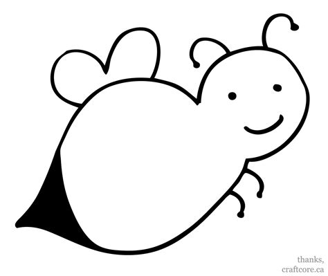 Bee Outline - ClipArt Best