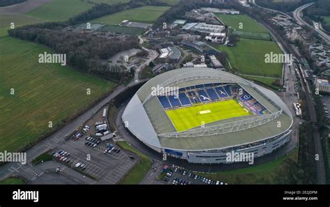 An Aerial View Of The American Express Community Stadium The Home