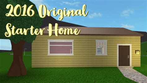 Bloxburg 2016 Original Starter Home Speedbuild Youtube