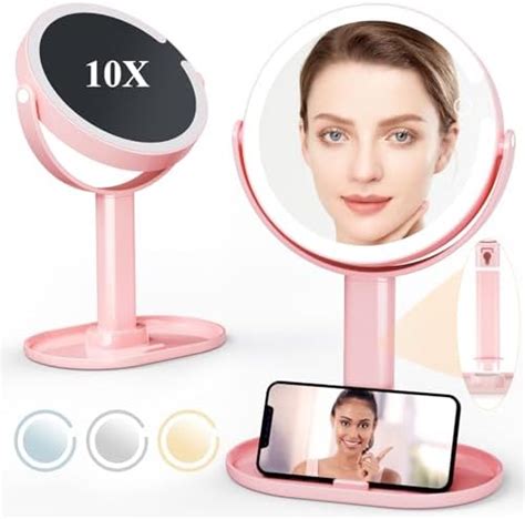 Amazon 8 Lighted Makeup Vanity Mirror Rechargeable Double Sided