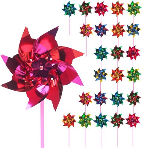 Tsocent Multi Color Pinwheels Set Pack Of 100 Outdoor