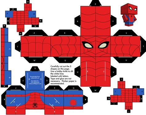 Cajas Cubo De Spiderman O El Hombre Ara A Para Imprimir Gratis Oh My