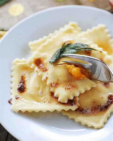 Butternut Squash Ravioli With Brown Butter Sage Drizzle Tangled With