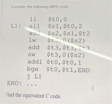 Solved Consider The Following MIPS Code Li T0 0L1 Sll S1 Chegg