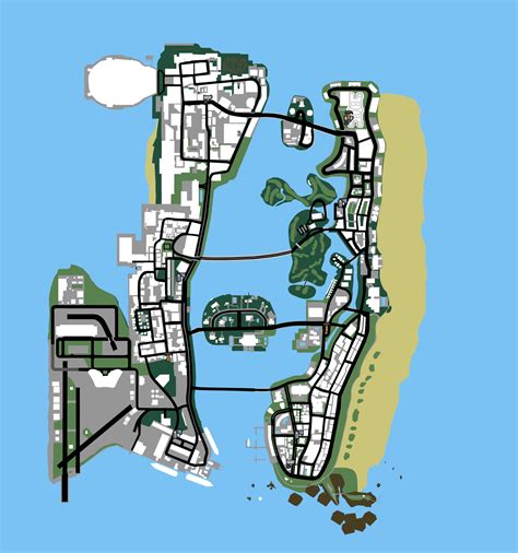 GTA Vice City Definitive Edition Map (Large)