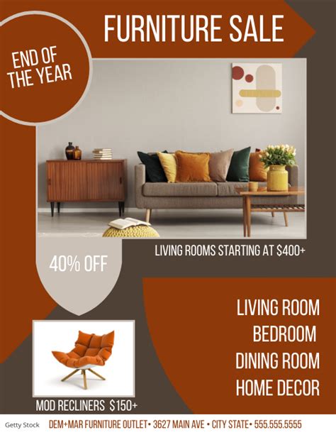 Modern Furniture Sale Flyer Template Postermywall