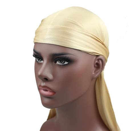 2021 New Fashion Mens Satin Durags Bandana Turban Wigs Men Silky Durag