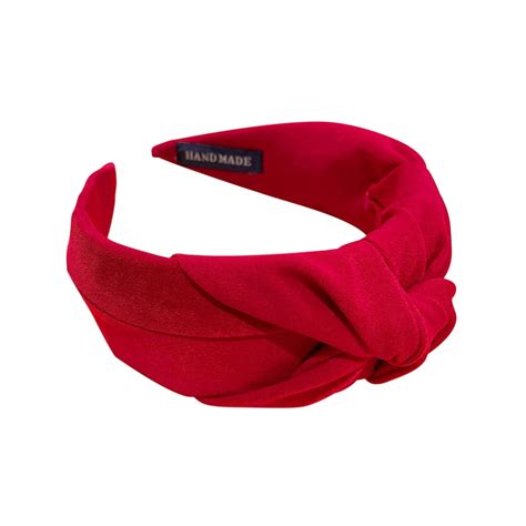 Dreparja Under Pure Color Wide Brimmed Fabric Hairband Knotted