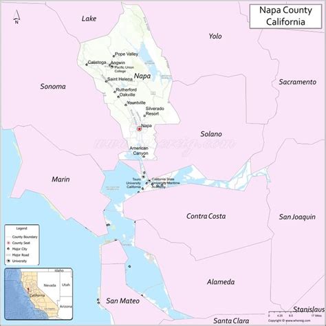 Napa County Map: Cities, Highways, and More