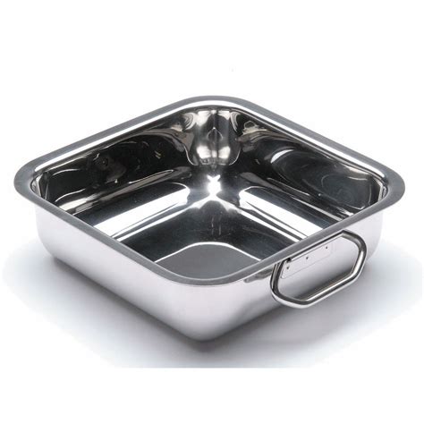 Expressly Hubert® Square Stainless Steel Balti Pan 6 14l X 6 14w X 2 12h