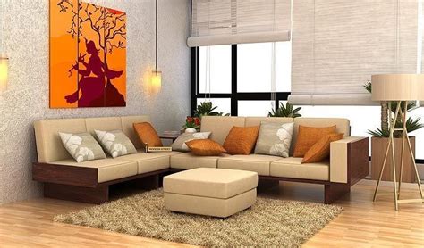 Buy Audrey 6 Seater L Shape Corner Sofa Set With Washable Zipper Cover