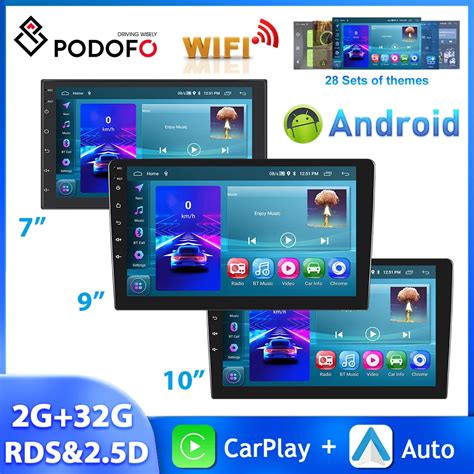 Купить Автомагнитола Podofo, 7 дюймов, 9 дюймов, 10,1 дюйма, Android ...