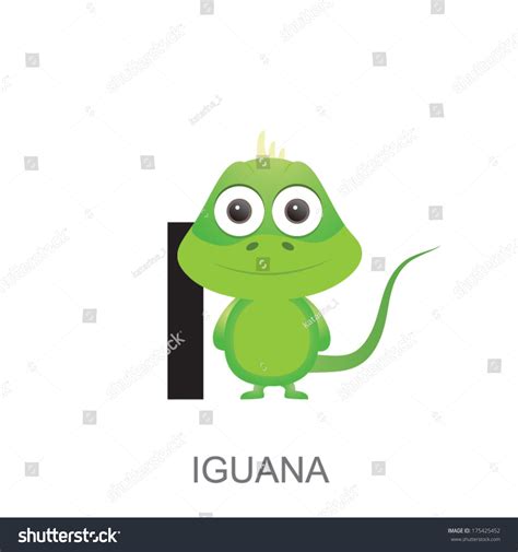 Illustration Isolated Animal Alphabet Iguana Vector Stock Vector ...