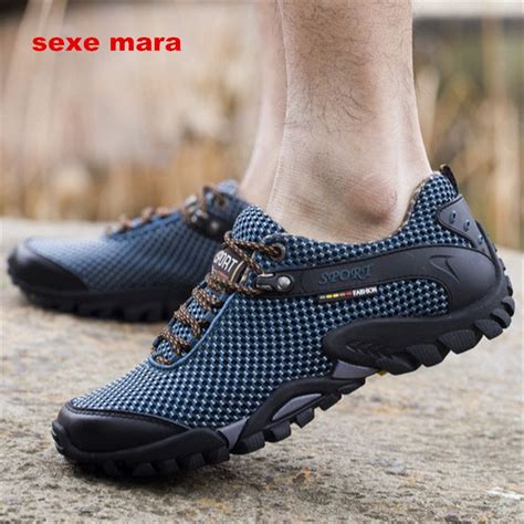 Brand Men Hiking Shoes For Men Waterproof Sneakers Waterproof Outdoor Sports Shoes Trail Track