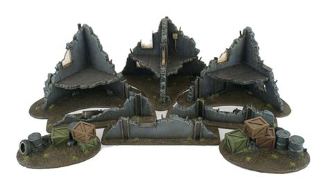 War World Gaming War Torn City Ruined Multi Storey Buildings Full Set