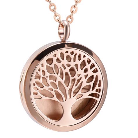 Ijd Tree Of Life Essential Oils Aromatherapy Diffuser Necklace