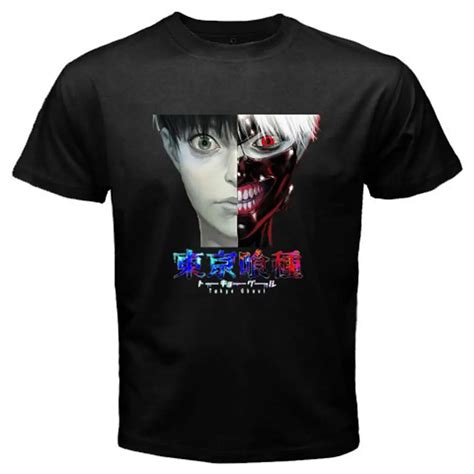 Tokyo Ghoul Kaneki S Face Anime Cartoon Mens Black T Shirt Size S M L