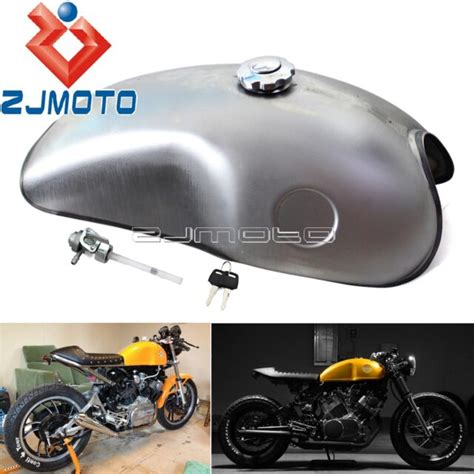 Universal Motorcycle 10L Cafe Racer Mojave Fuel Tank Vintage 2 6 Gallon