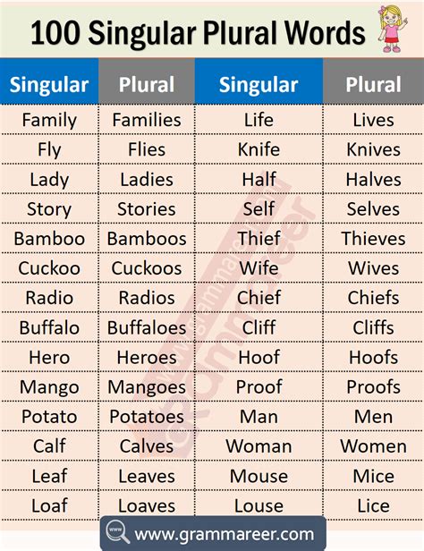 Singular Plural Same Words