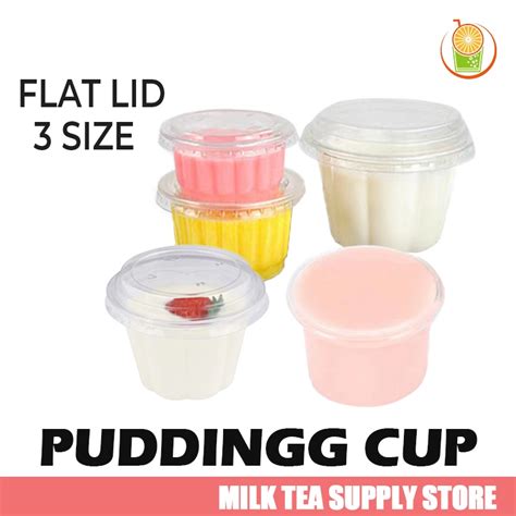 Pcs Puddingg Cup Disposable Plastic Yogurt Cup With Falt Lid Dessert