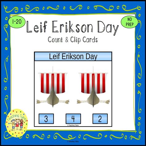 Leif Erikson Day activity to practice counting! #leiferiksonday # ...