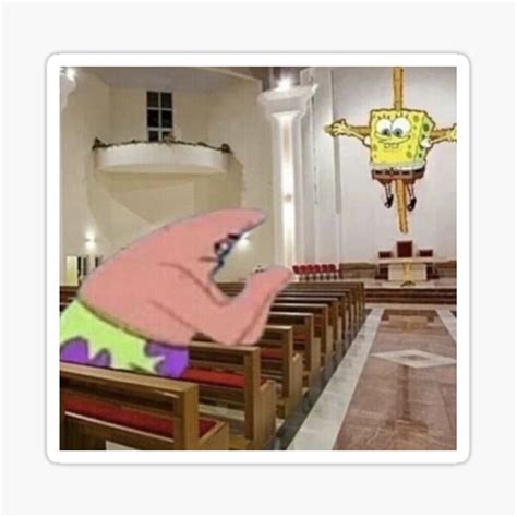 Spongebob Jesus Sticker For Sale By Alliperezzz Redbubble