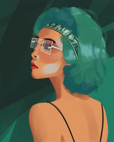 Artstation Green Hair Gurl