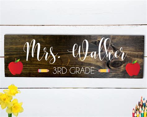 Custom Teacher Sign Personalized Teacher Sign For Classroom Etsy