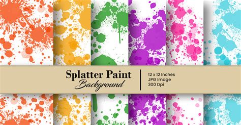 Colorful Abstract Paint Splatter Texture Background Or Splatter Digital