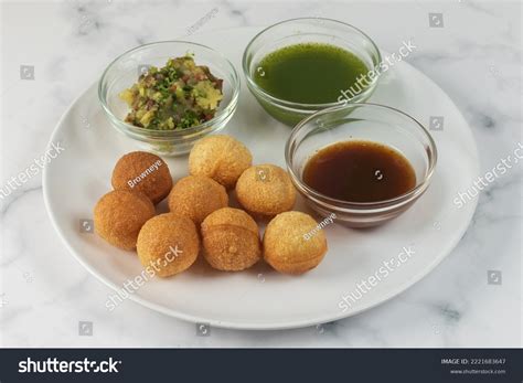 Panipuri Fuchka Fhuchka Gupchup Golgappa Pani Stock Photo