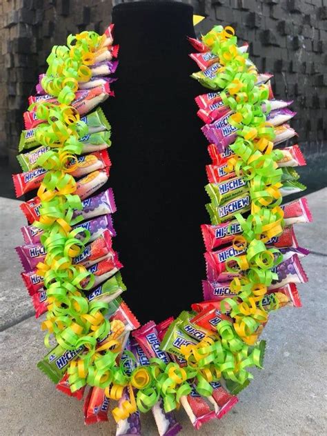 Edible Celebration Lei Hi Chew Candy Etsy In 2021 Graduation Leis Diy Candy Lei Graduation