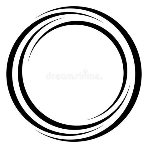 Circle Logo Digital Target Round Shape Swirl Orbit Loop Globe Stock