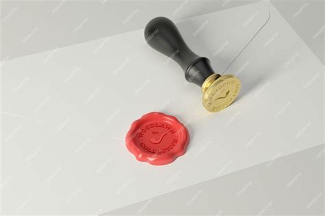 Premium Psd Wax Seal Stamp Logo Mockup