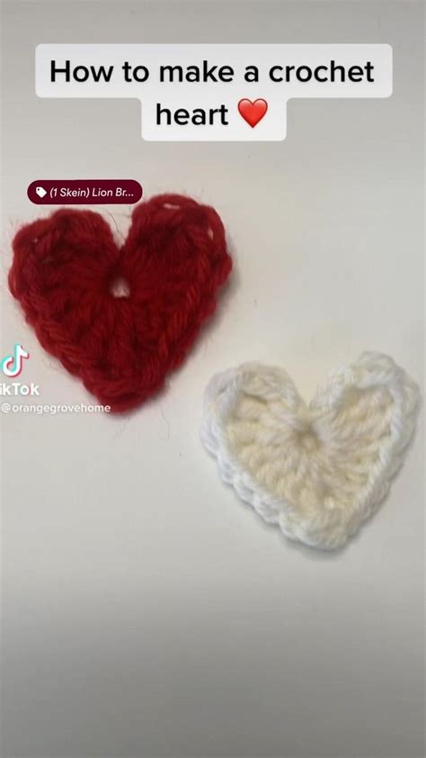 How to crochet a heart: a crochet project for crochet valentines decor ...