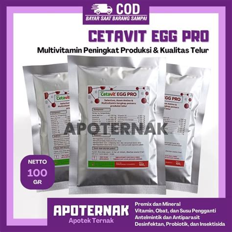 CETAVIT EGG PRO Multivitamin Peningkat Produksi Dan Kualitas Telur